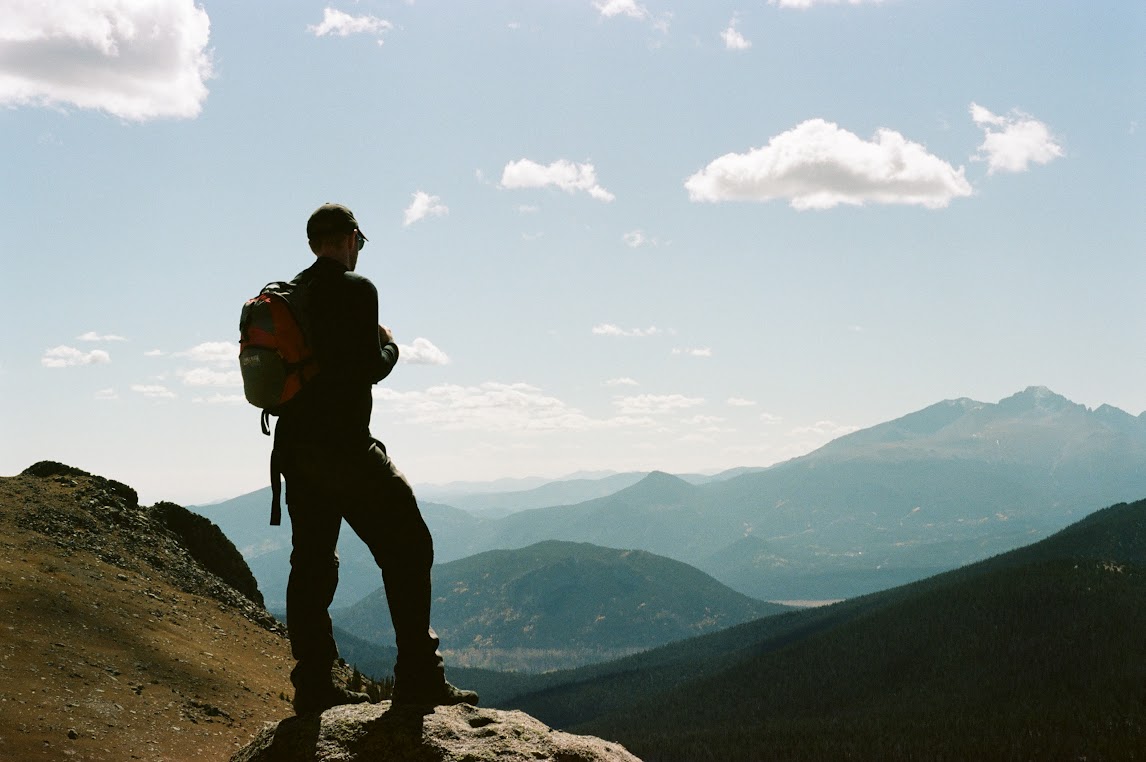 Devin in the mountains